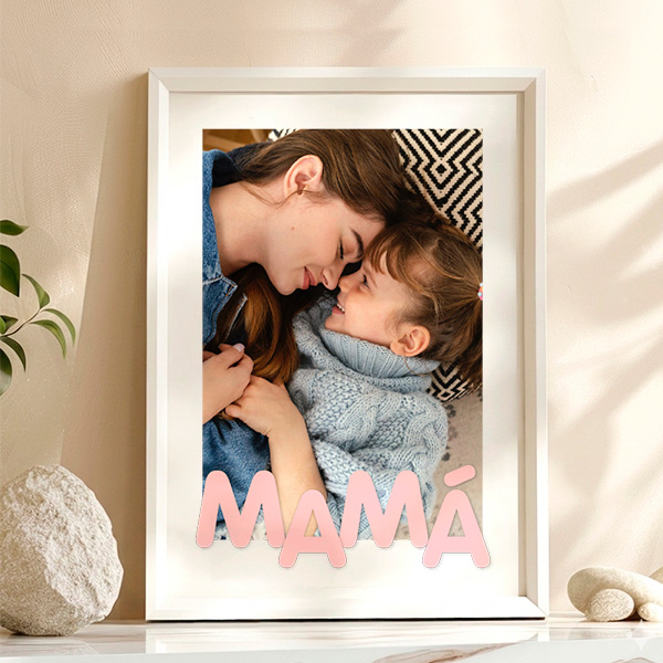 Póster Mamá con Foto personalizada