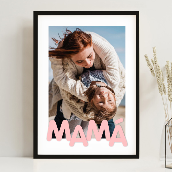 Póster Mamá con Foto personalizada