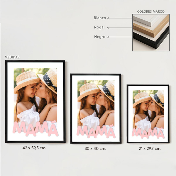 Póster Mamá con Foto personalizada