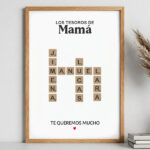 Póster Mamá Scrabble con Nombres personalizados Miniatura de Póster Mamá Scrabble con Nombres personalizados