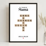 Miniatura de Póster Mamá Scrabble con Nombres personalizados