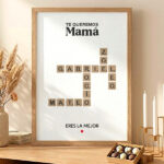 Miniatura de Póster Mamá Scrabble con Nombres personalizados
