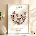 Miniatura de Póster Mamá Corazón de Fotos Polaroid personalizadas