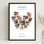 Miniatura de Póster Mamá Corazón de Fotos Polaroid personalizadas