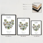 Miniatura de Póster Mamá Corazón de Fotos Polaroid personalizadas