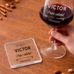 Miniatura de Copa de Vino para Papá con Nombre y Texto personalizado