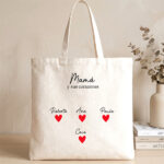 Miniatura de Tote Bag Corazones con Nombres personalizados