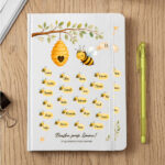 Miniatura de Libreta con Abejitas y Nombres personalizados