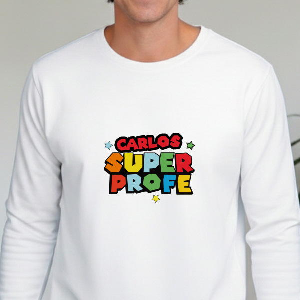 Camiseta Super Profe con Nombres personalizados