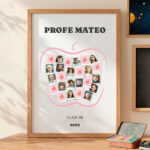 Miniatura de Póster Manzana para Profes con Fotos Polaroid personalizadas
