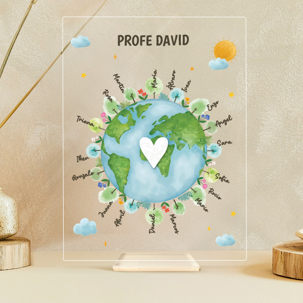 Placa Planeta con Nombres personalizados