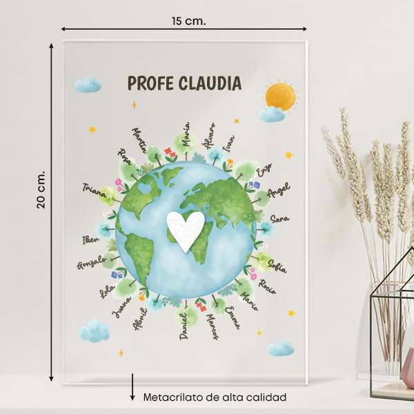 Placa Planeta con Nombres personalizados
