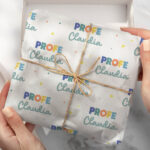 Miniatura de Papel de Regalo para Profes de Colores con Nombre personalizado