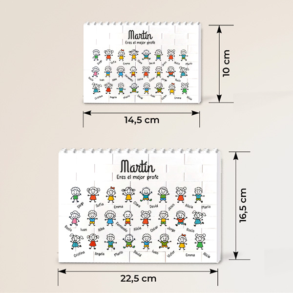 Puzle de Bloques con Muñequitos y Nombres personalizados