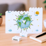 Miniatura de Puzle de Bloques Planeta con Nombres personalizados