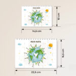 Miniatura de Puzle de Bloques Planeta con Nombres personalizados