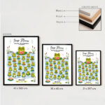 Miniatura de Póster para Profes con Ranitas y Nombres personalizados