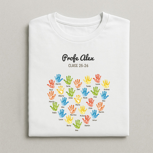 Camiseta Manos para Profes con Nombres personalizados