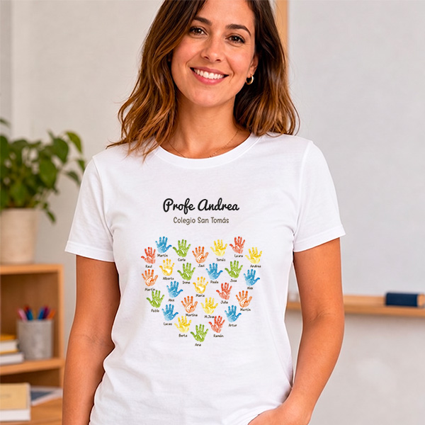 Camiseta Manos para Profes con Nombres personalizados