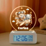 Miniatura de Reloj Despertador Aviador con Luz y Nombre personalizado