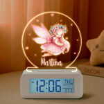 Miniatura de Reloj Despertador Hada con Luz y Nombre personalizado