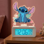 Miniatura de Reloj Despertador Stitch con Luz y Nombre personalizado