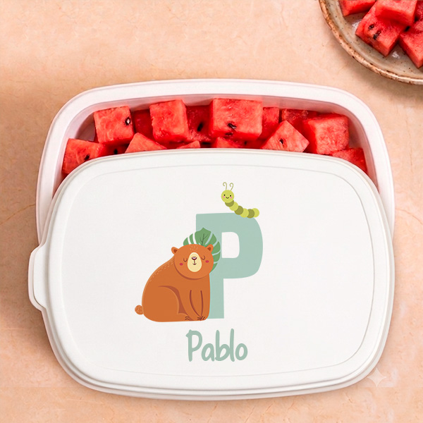 Fiambrera Infantil con Inicial personalizada