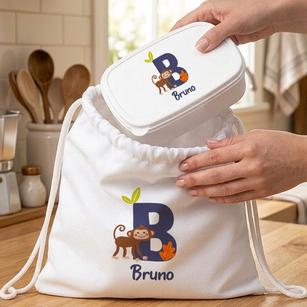 Fiambrera Infantil con Inicial personalizada