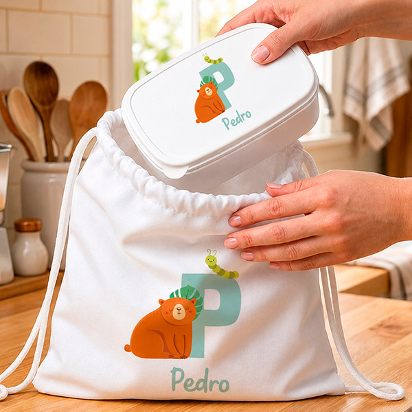 Pack Escolar Infantil con Inicial y Nombre personalizado