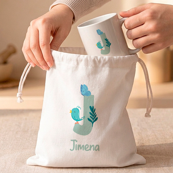 Taza Infantil Irrompible con Inicial personalizada