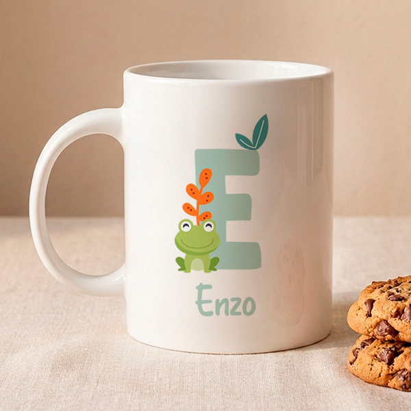 Taza Infantil Irrompible con Inicial personalizada