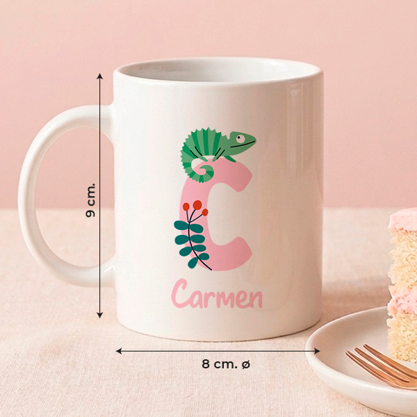 Taza Infantil Irrompible con Inicial personalizada