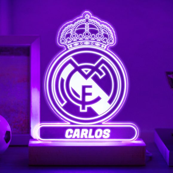Lámpara Escudo Real Madrid - Tu tienda de regalos personalizados en Canarias