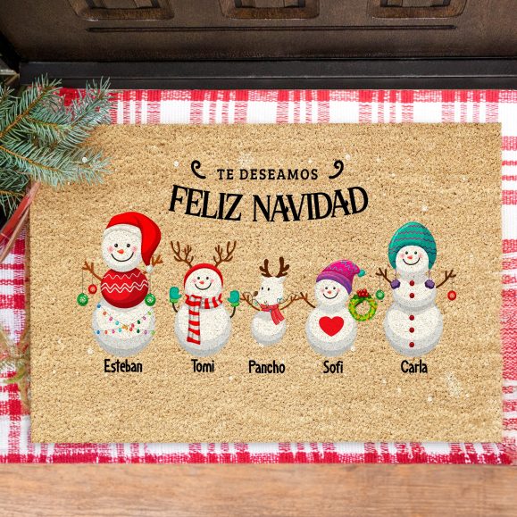1_Navidad_Felpudo_Muñecos_Nieve